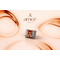 Charm plateado con oso color marron al relieve